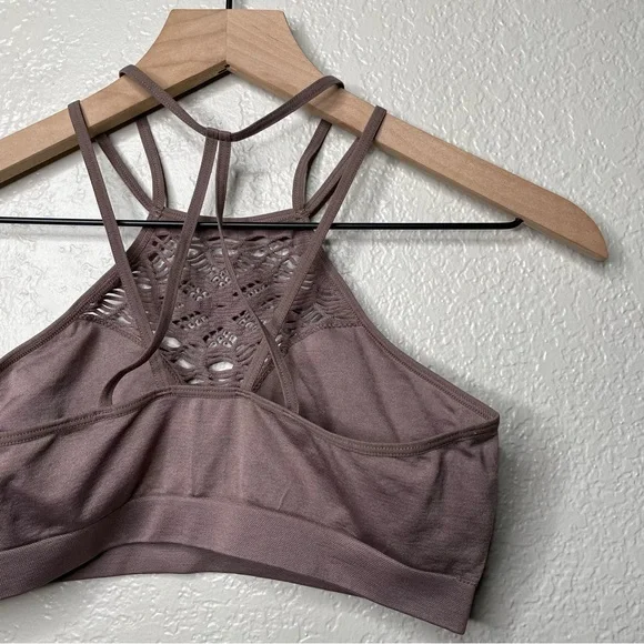 NWOT Victoria’s Secret Women's Bralette Halter Seamless Cutout Taupe Brown - Picture 10 of 11
